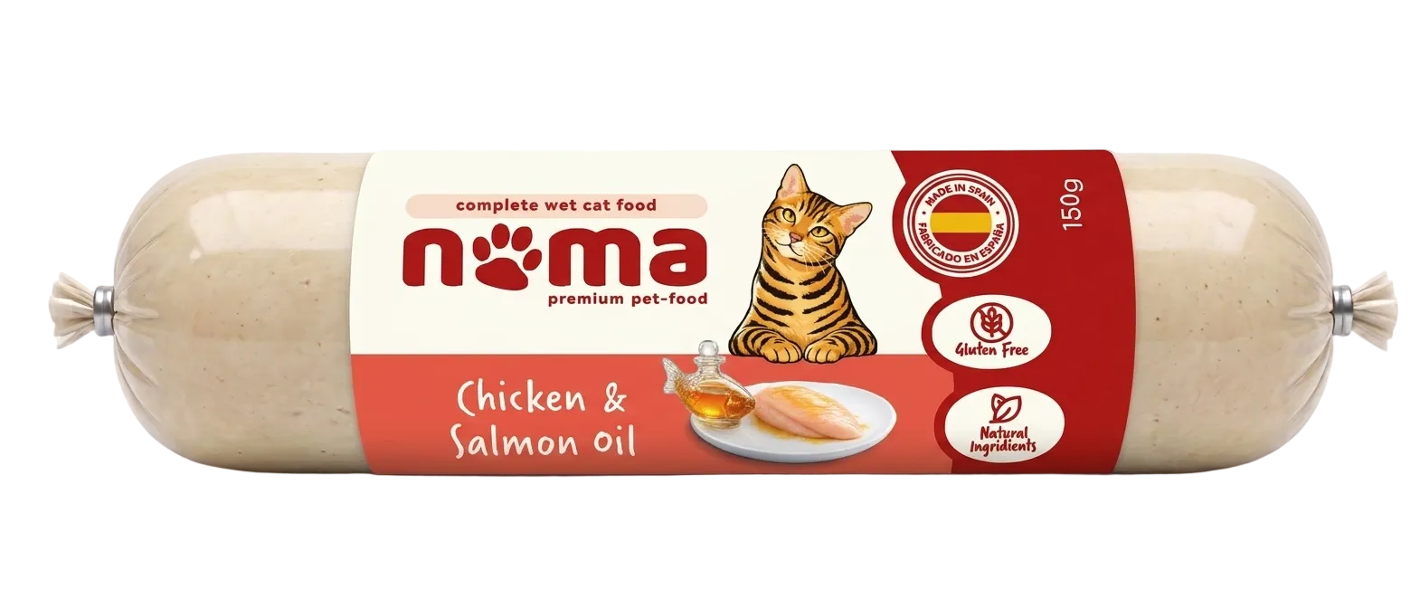Natural Cat Food – Chicken Breast & Salmon Oil 250g (14 pcs)